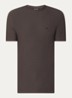T-shirt met structuur - Donkerbruin