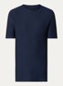 T-shirt met structuur - Donkerblauw