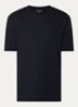 T-shirt met structuur - Donkerblauw