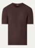 T-shirt met structuur - Donkerbruin