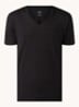 T-shirt met V-hals - Zwart