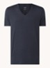 T-shirt met V-hals - Donkerblauw