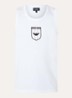 Tanktop met ronde hals en logo - Wit