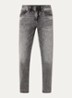 Tapered fit jeans met steekzakken - Grijs