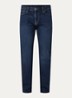 Tapered fit jeans met steekzakken - Donkerblauw