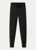 Tapered fit joggingbroek met logoprint en steekzakken - Zwart