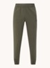 Tapered fit joggingbroek met steekzakken en logo - Legergroen