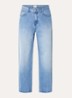 Circle Logo tapered fit jeans met gekleurde wassing - Blauw