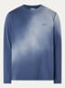 Fadeout longsleeve met logo- en backprint - Donkerblauw