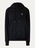 Heart hoodie met logo - Zwart