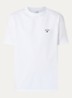 T-shirt met logoborduring - Wit