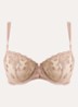 Cosmic Romance balconette bh van mesh met lurexborduring - Oudroze