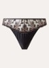 Cosmic Romance string van mesh  met lurexborduring - Zwart