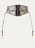 Midnight Opera jarretels van mesh met borduring - Blauw