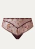 Midnight Opera slip van mesh met borduring - Aubergine