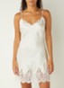 Toi Mon Amour slipdress van zijde met kant - Wit