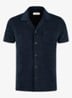 Overhemd van badstof met borstzak - Navy-410