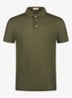Regular fit polo van linnen - Olive-300