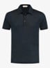 Regular fit polo van linnen - Navy-410