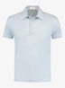 Regular fit polo van linnen - Light Blue-450
