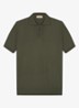 Regular fit polo van merino wol - Olijfgroen