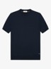 T-shirt van merino wol - Donkerblauw