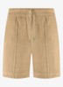 Terry straight fit korte broek van badstof - Beige