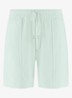 Terry straight fit korte broek van badstof - Turquoise