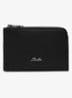 Wave ritsportemonnee van kalfsleer - Black-1 / Zwart