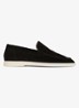 Yacht loafer van suède - Black-1 / Zwart