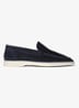 Yacht loafer van suède - Navy-410