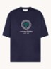 AA x Mulberry Box Fit T-shirt met logo - unisex - Blauw