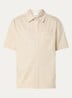 Drew overhemd met logoborduring - Beige