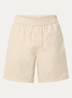 Heath wide leg korte broek met steekzakken en logoborduring - Beige