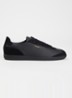 Zane sneaker van leer met suède details - Zwart