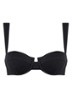 The Clio balconette bikinitop met beugel en uitneembare vulling - Zwart