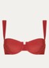 The Clio balconette bikinitop met beugel en uitneembare vulling - Steenrood
