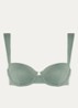 The Clio balconette bikinitop met beugel en uitneembare vulling - Mosgroen