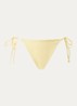 The Melia brazilian bikinislip met plooidetail - Lichtgeel