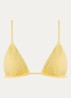The Melia triangel bikinitop met uitneembare vulling - Lichtgeel