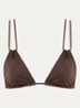 The Rhea triangel bikinitop met uitneembare vulling - Donkerbruin