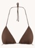 The Selene triangel bikinitop met uitneembare vulling - Donkerbruin