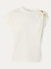 Allia T-shirt met asymmetrische hals - Gebroken wit