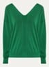 Brenda fijngebreid vest in zijdeblend - Groen