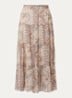 Cali midi rok met print - Gebroken wit