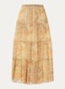Cali midi rok met print - Camel