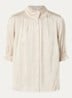 Camila blouse van satijn met ballonmouw - Beige