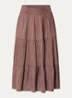 Camyla midi rok van satijn - Donkerblauw
