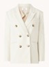 Cesar double-breasted blazer met paspelzakken - Creme