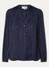 Cesira blouse met plooidetail - Donkerblauw